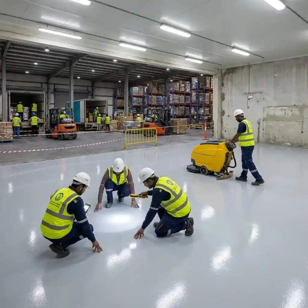 Warehouse Epoxy Flooring Waterproofing Services in Dubai | Dubai Technical Works