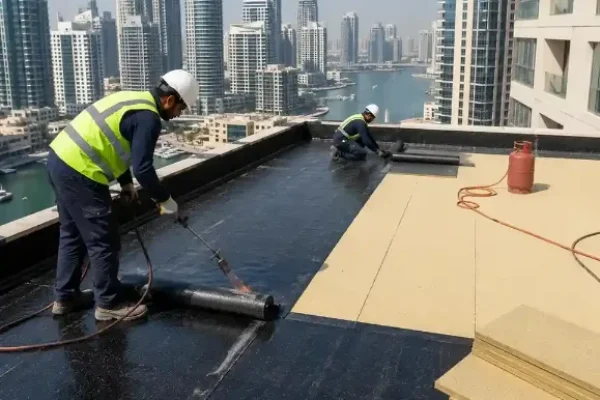 Apartment Roof Waterproofing in Dubai Marina – Torch-On Membrane Installation